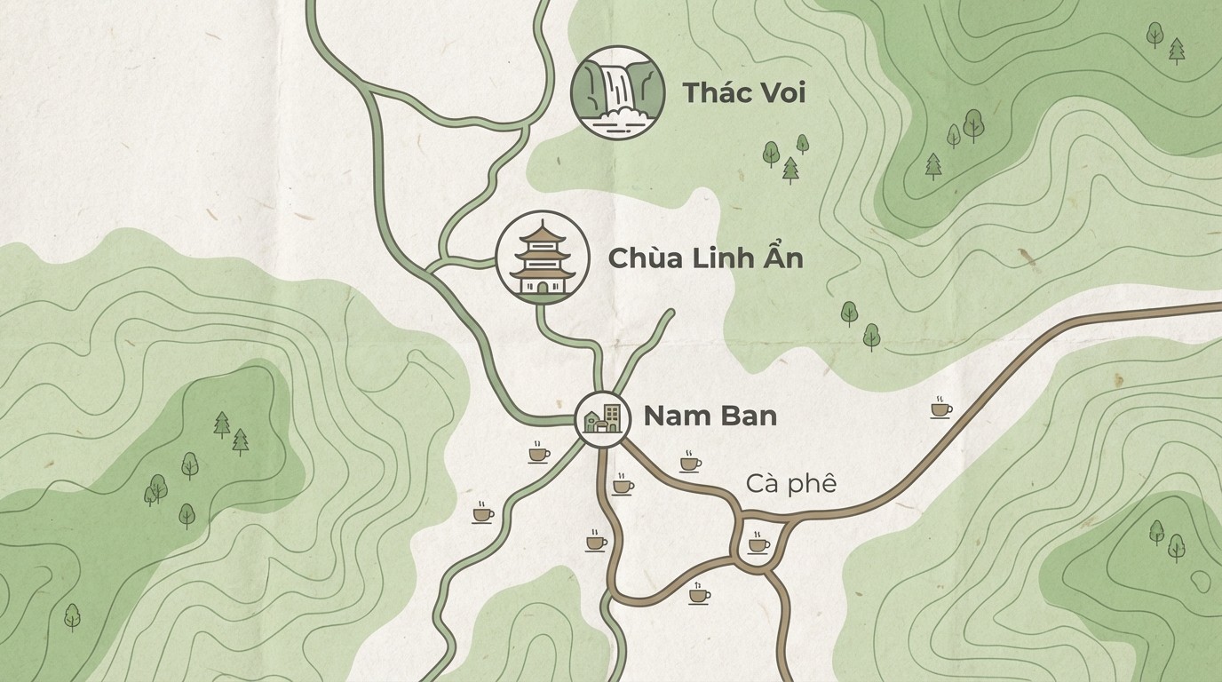 ban-do-ket-noi-thac-voi-chua-linh-an-nam-ban-va-cac-diem-cafe-gan-khu-vuc