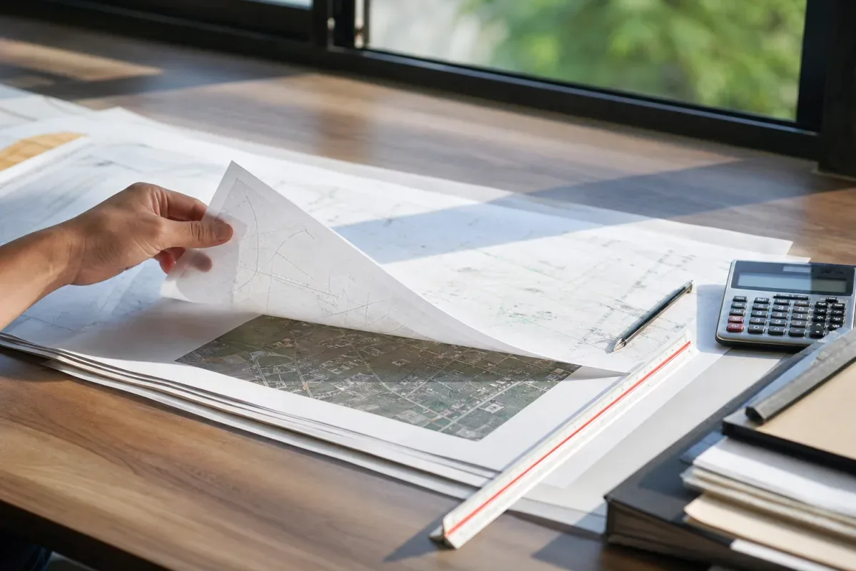 Bản đồ phối cảnh minh hoạ các tuyến đường và mốc vị trí tại Phước Thắng