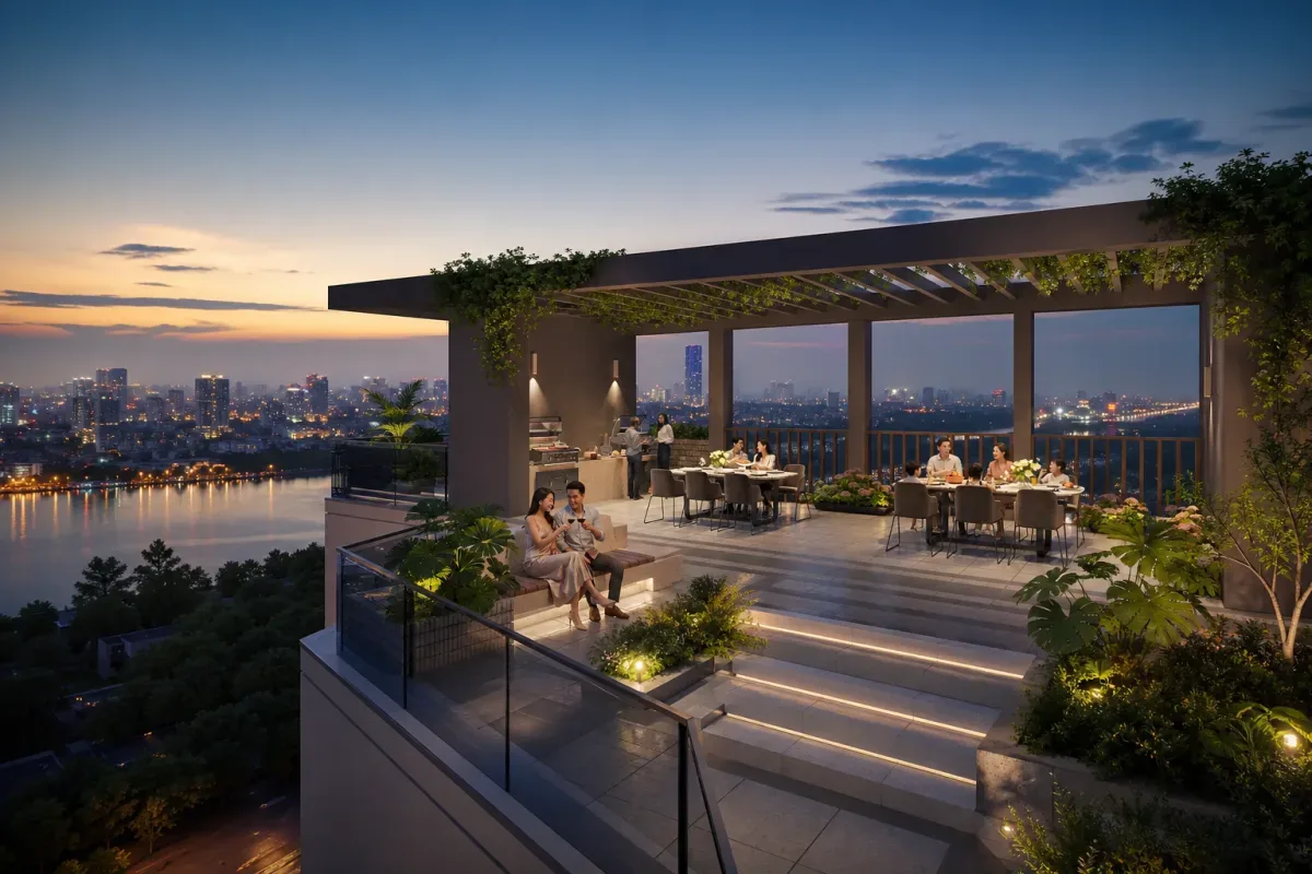 Dự án The Westique Residences nhìn từ trên cao (phối cảnh minh hoạ)