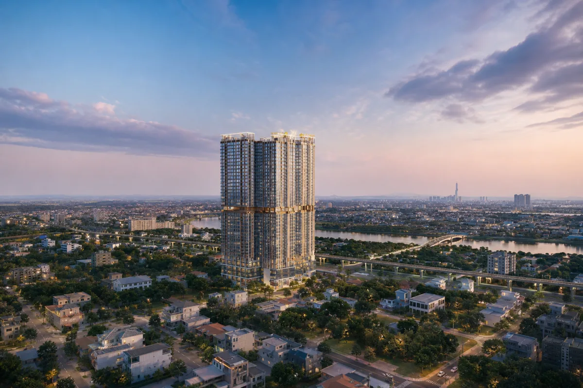 Dự án The Emerald Boulevard nhìn từ trên cao (phối cảnh minh hoạ)