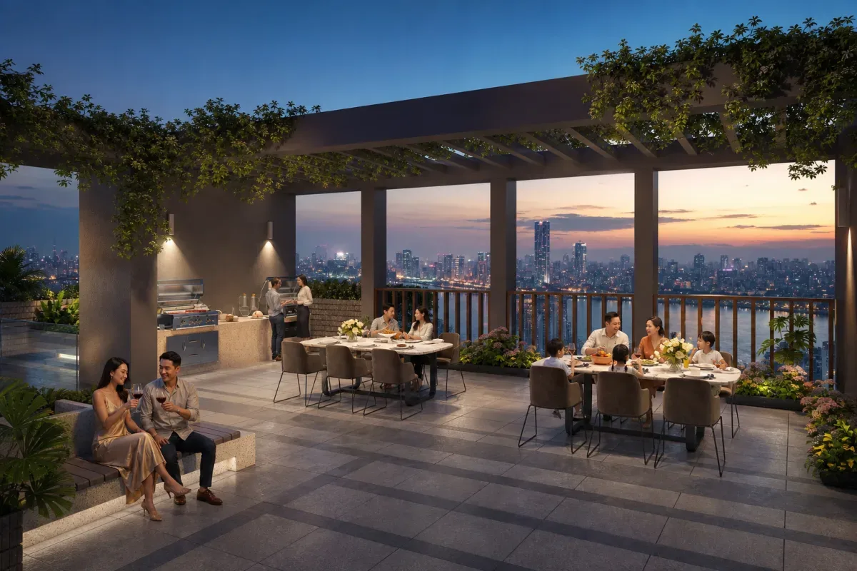 Dự án The Westique Residences nhìn từ trên cao (phối cảnh minh hoạ)