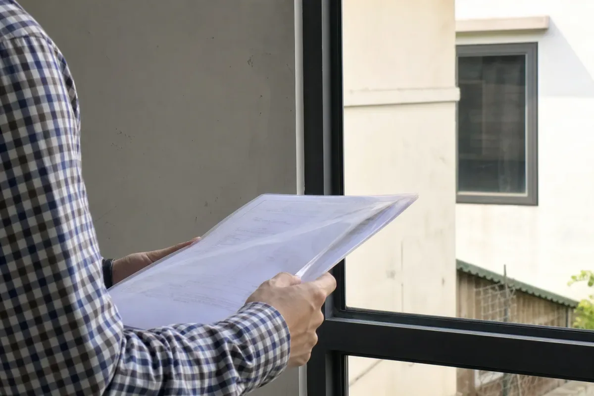 Người mua đối chiếu giấy chứng nhận với hiện trạng căn nhà
