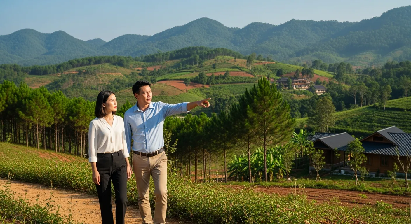 Khảo sát nhà đất và hạ tầng khu vực Mê Linh Nam Ban Lâm Hà