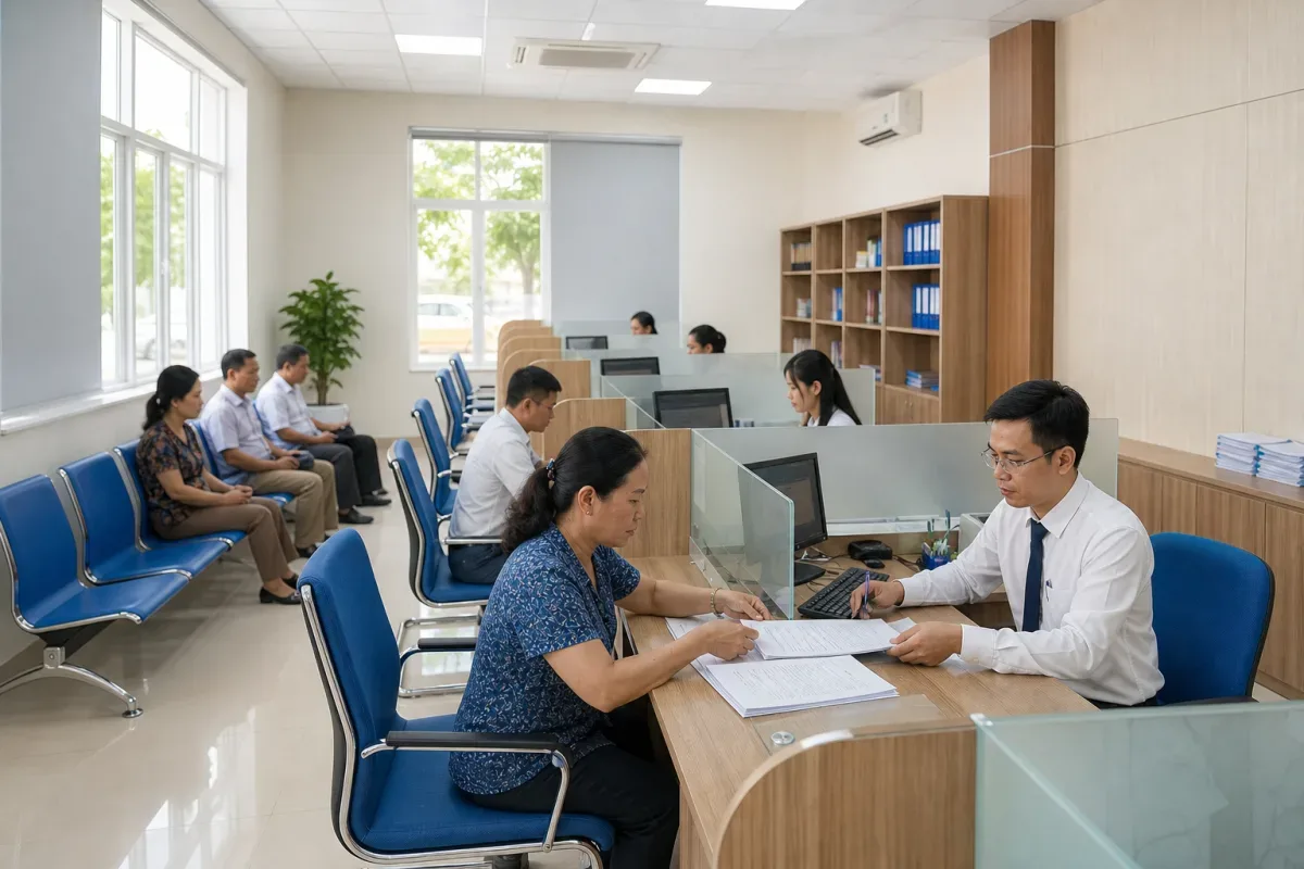 Dự án Văn phòng đăng ký đất đai nhìn từ trên cao (phối cảnh minh hoạ)