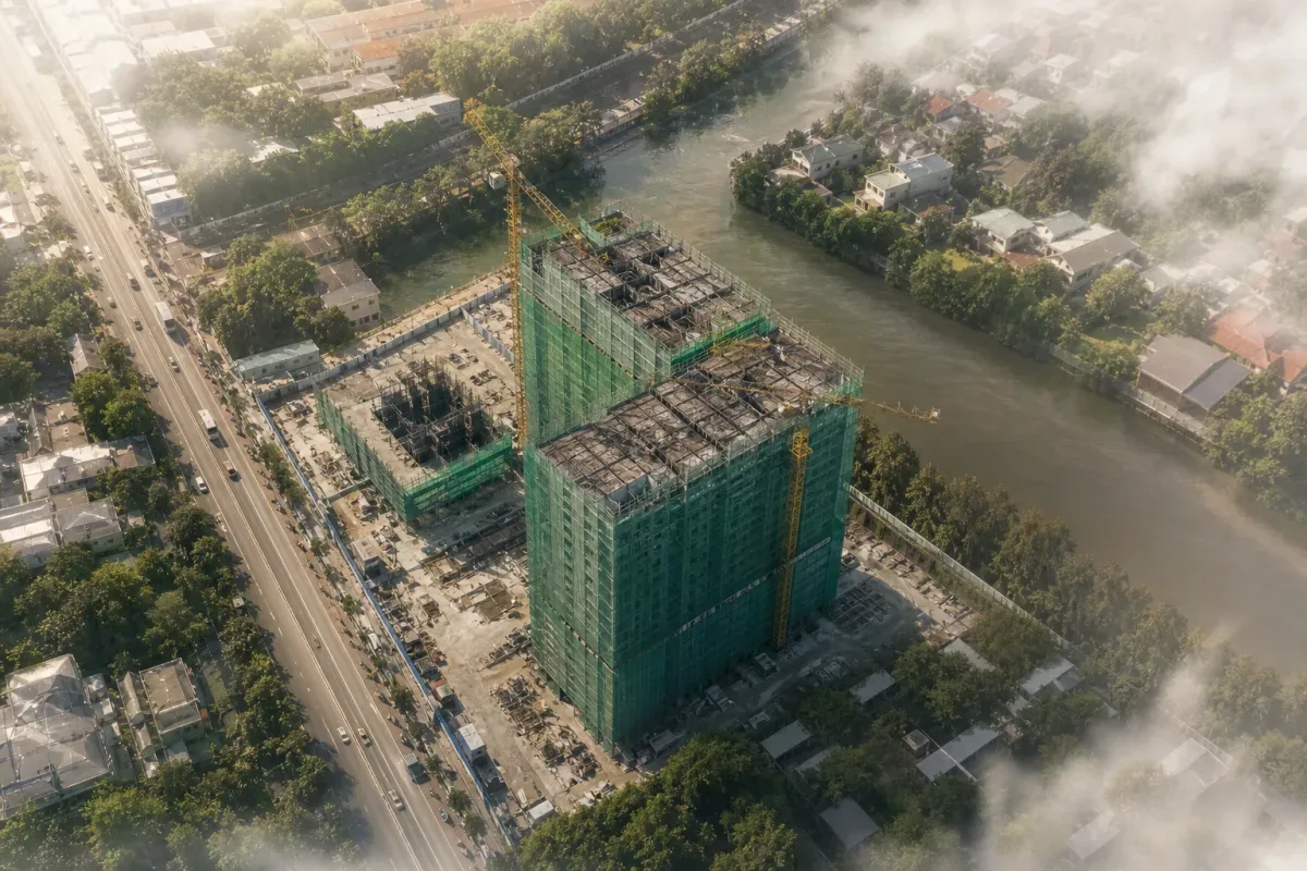 Dự án Bình Dương cũ nhìn từ trên cao (phối cảnh minh hoạ)