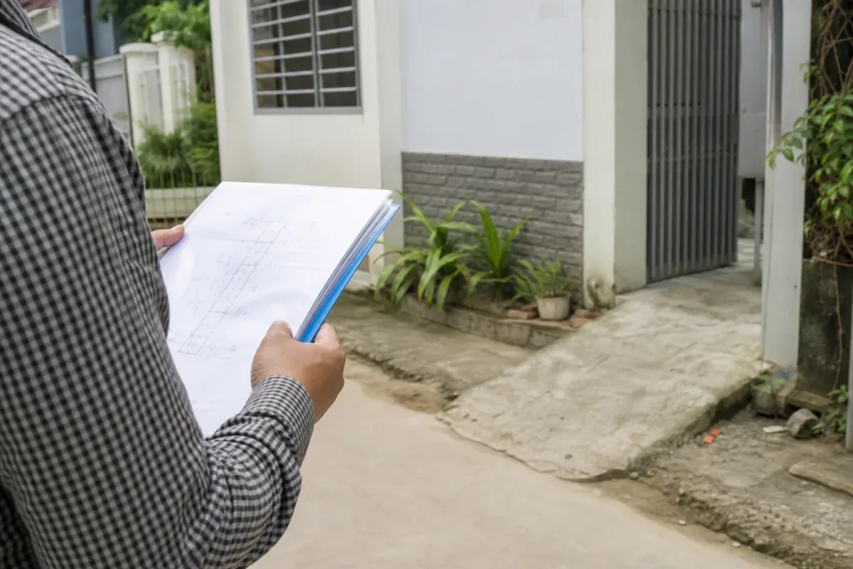 Người mua đối chiếu Giấy chứng nhận với căn nhà và ranh đất thực tế