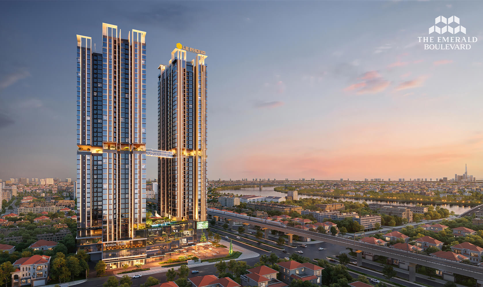 The Emerald Boulevard — render