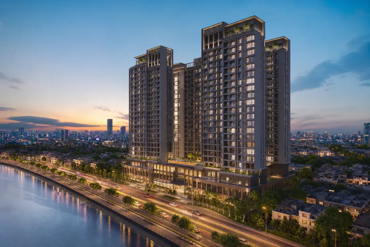 Dự án The Westique Residences nhìn từ trên cao (phối cảnh minh hoạ)