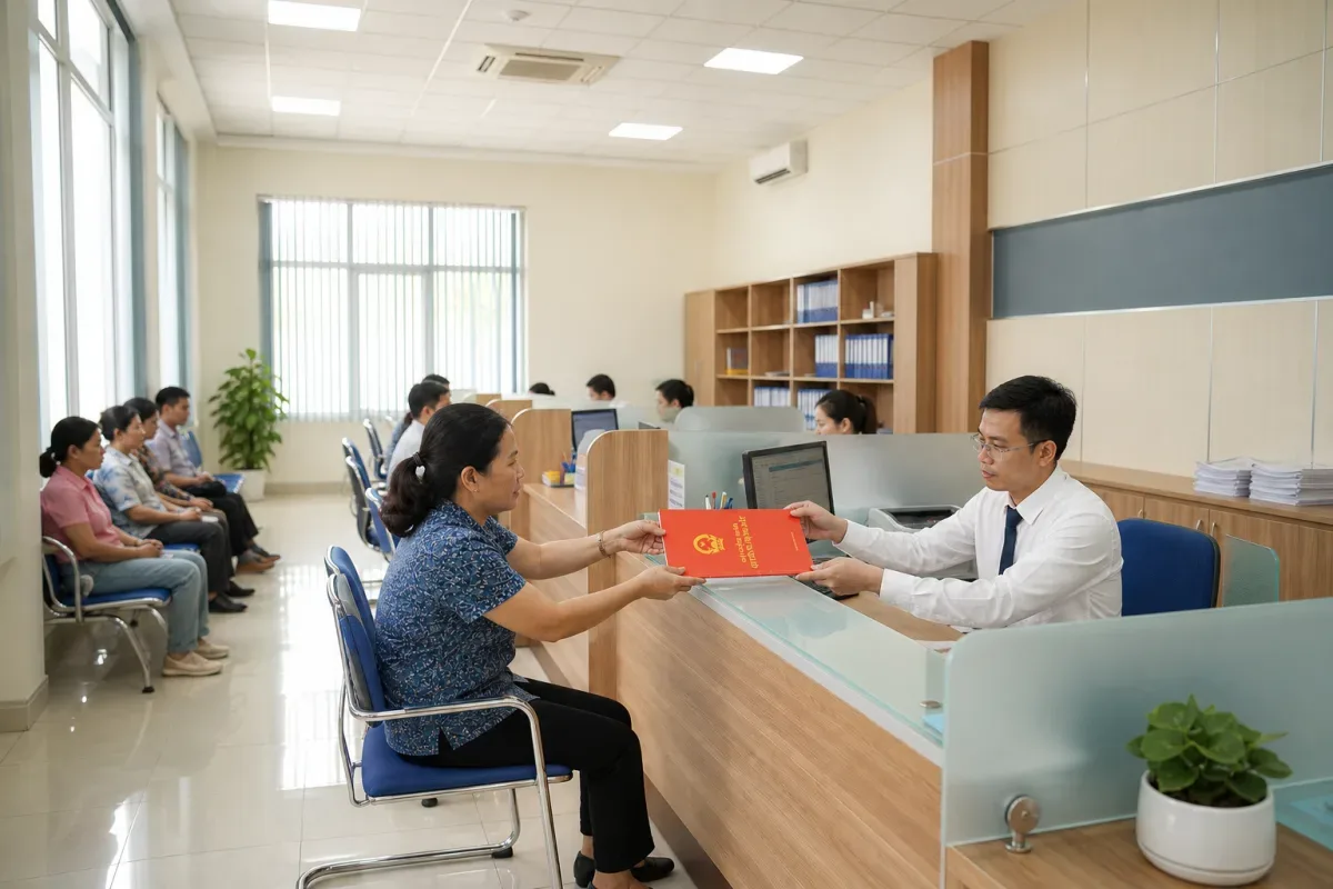 Dự án Văn phòng Đăng ký đất đai nhìn từ trên cao (phối cảnh minh hoạ)